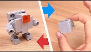 How to build LEGO brick mini cube transformer robot MOC - Cubiko