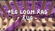 How to make a Peg Loom Rag Rug - A beginners guide for how to weave a rag rug with a peg loom.