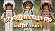 7 cute animal onesie outfit codes for bloxburg and rhs || roblox ♡