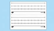 Editable Blank Number Lines to 1, 10, and 100