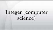 Integer (computer science)