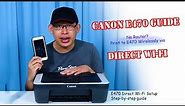Canon E470 Wi Fi Direct Setup - Step by Step Guide