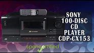 SONY VINTAGE 100-DISC CD PLAYER CHANGER WITH GROUP PLAY CDP-CX153 COMPACT DISC CAROUSEL JUKEBOX