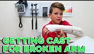 BROKEN ARM CAST | GETTING CAST FOR BROKEN ARM | ELEVEN YEAR OLD GETTING HIS FIRST BROKEN ARM CAST
