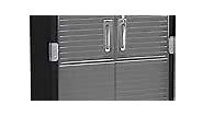 Seville Classics UltraHD Stainless Steel 2-Door Lockable Storage Cabinet, Satin Graphite