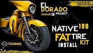 180 FAT Front Tire Kit Install - Native Custom Baggers 18in 180mm