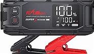 FLYLINKTECH Car Battery Jump Starter, 6000A Peak 26800mAh Jump Start Battery Pack(for All Gas or up to 12L Diesel),12V Jump Box with PD45W Fast Charging and LED Light