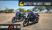 Gixxer 150 VS FZ V3 Comparison | Battle for the Best 150cc Bike! Choose Your Bike