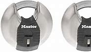 Master Lock Magnum Heavy Duty Stainless Steel Discus Padlock with Key, Keyed Alike, 2 Count (Pack of 1)