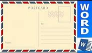 Postcard in Word - Design Sample 1 - Microsoft Word Tutorial
