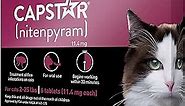 Capstar (nitenpyram) for Cats, Fast-Acting Oral Flea Treatment for Cats 2-25 lbs, Vet-Recommended Flea Medication Tablets Start Killing Fleas in 30 Minutes, 6 Doses