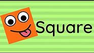 SQUARE | Song, Examples, Practice | SHAPES AND COLORS FOR KIDS