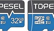 TOPESEL 32GB Micro SD Card 2 Pack Memory Cards Micro SDHC UHS-I TF Card Class 10 for Camera/Drone/Dash Cam(2 Pack U1 32GB)