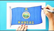 How to draw the Flag of Kansas, USA
