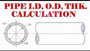 How to Calculate, Pipe ID, OD, Thickness, Schedule, Relations