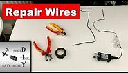 How to fix or repair low voltage wires. Christmas lights, speaker cable, charger wire, headphones