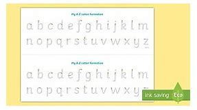 Alphabet Letter Formation Tracing Strips