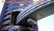 Hanshin Expressway going through Gate Tower Building in Osaka - Japan