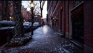 6AM Snow Walk in Boston (4K) | Winter Ambience (Beacon Hill, Public Garden, Boston Common)