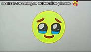 Sad 🥺 emoji | how to draw a sad emoji