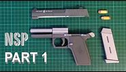 How to make Realistic Papercraft Gun NSP Full Build - Part 1