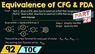 Equivalence of CFG and PDA (Part 2a)