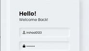 Login Page Design with Fingerprint Authentication using Html & CSS #shorts