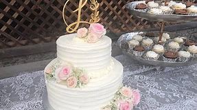 Easy DIY Tiered Wedding Cake - How to Frost - Stack - Decorate