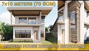 Modern House Design Idea (7x10 meters) 70sqm with 4 bedrooms