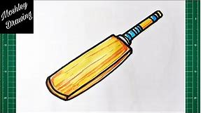 How to Draw a Cricket Bat Step by Step