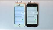 iPhone SE Speed Test at 100% Battery - iOS 15.8 Vs iOS 15.8.1