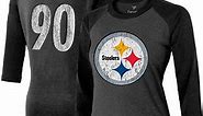 Fanatics Women's T.J. Watt Black Pittsburgh Steelers Player Name Number Tri-Blend 3/4 Sleeve Raglan T-shirt - Macy's