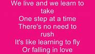 Jordin Sparks - One Step at a Time Lyrics