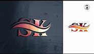 Professional Logo Design (SK Letter Logo ) in Illustrator Tutorial I S2 Graphics Design