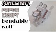 Minecraft Paper Craft Bendable Wolf (no toothpick version)