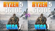 AMD Ryzen 5 4600G vs AMD Ryzen 5 5600G - Test in 5 Games - How Big is The Difference?