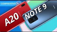 Samsung Galaxy A20 VS Xiaomi Redmi note 9