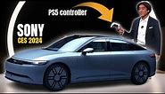 Sony showcased its new EV at CES 2024 remotely driven using a PS5 controller
