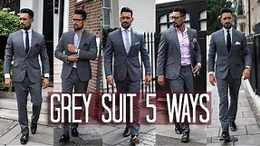 How to Wear a Grey Suit 5 ways | Men's Style & Fashion Lookbook