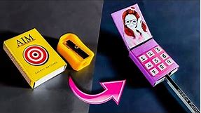 How to make phone Sharpener with matchbox | DIY phone sharpener | matchbox crafts #bestoutofwaste