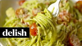 How To Make Creamy Pesto Spaghetti | Delish