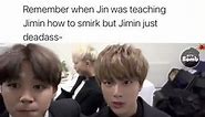 jin teaching jimin how to smirk is so hilarious 😂