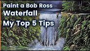 How to Paint a Bob Ross Waterfall by Paul Ranson