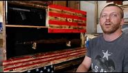 Wooden American Flag gun cases made by Ryan Marler in O'Fallon