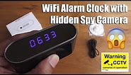 WiFi Hidden Spy Camera Alarm Clock Full HD 1080P Unboxing and Setup