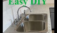 How to Install Kitchen Sink Strainer & Faucet, Glacier Bay & Moen