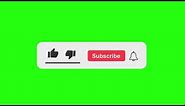 YouTube like subscribe bell icon buttons green screen | End Screen