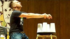 Brian Brushwood - Spinning Cups routine