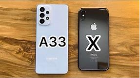 Samsung Galaxy A33 vs iPhone X
