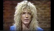 David Coverdale (Whitesnake) talks about his engagement to Tawny Kitaen on MTV (August 1987)